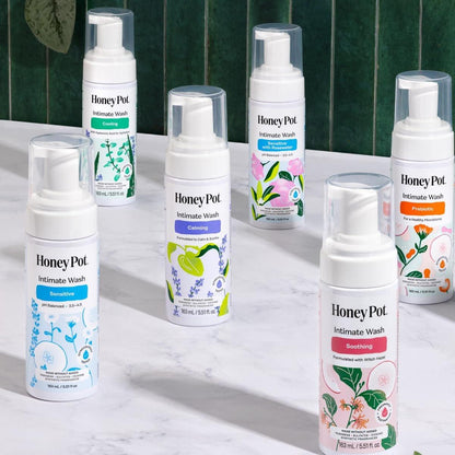 Honey Pot - Intimwaschgel - Kräuterinfusion – Nicht kühlend - Für empfindliche Hauttypen - pH-ausgeglichene pflanzliche Hygiene - Beruhigend - 163 ml