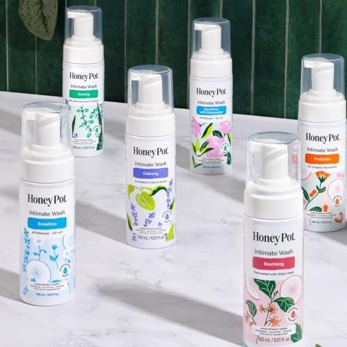 Honey Pot - Intimwaschgel - Kräuterinfusion – Nicht kühlend - Für empfindliche Hauttypen - pH-ausgeglichene pflanzliche Hygiene - Beruhigend - 163 ml