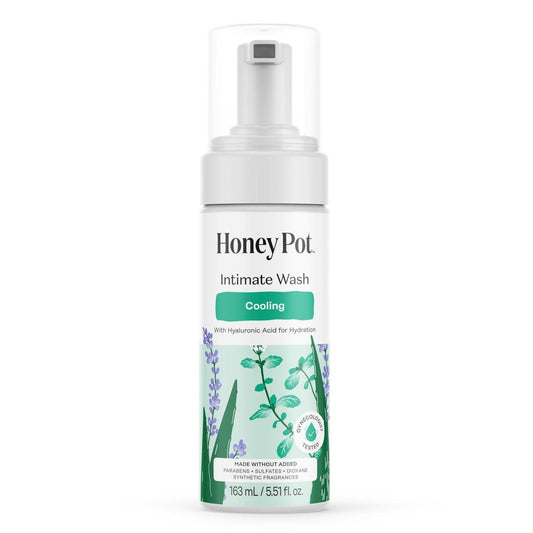 Honey Pot - Femininwasch - Kräuterinfusion - Kühlender Effekt - Für empfindliche Hauttypen - pH-ausgeglichene pflanzliche Hygiene - Kühlend - 5,51 Fl Oz