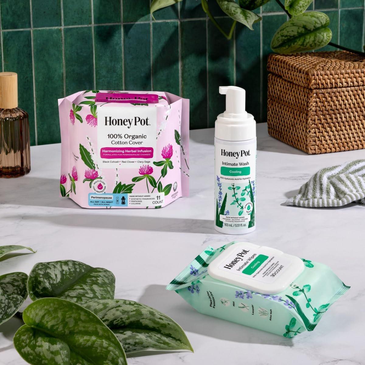 Honey Pot - Femininwasch - Kräuterinfusion - Kühlender Effekt - Für empfindliche Hauttypen - pH-ausgeglichene pflanzliche Hygiene - Kühlend - 5,51 Fl Oz