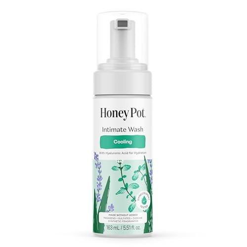 Honey Pot - Femininwasch - Kräuterinfusion - Kühlender Effekt - Für empfindliche Hauttypen - pH-ausgeglichene pflanzliche Hygiene - Kühlend - 5,51 Fl Oz