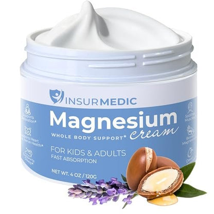 Magnesium-Creme für Neuropathie - Nachtpflege mit Lavendel gegen Muskelkrämpfe, Nervenschmerzen und Verspannungen - Beruhigende Topical Lotion für Füße, Beine und Rücken