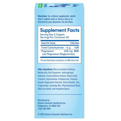 SlowMag Magnesium Glycinat Kautabletten, 100 Stück, Zeitverzögerte Freisetzung, Beruhigung & Stressunterstützung, Gesunder Schlaf, Sanft zum Magen, Magnesiumglycinat-Ergänzung für Frauen & Männer