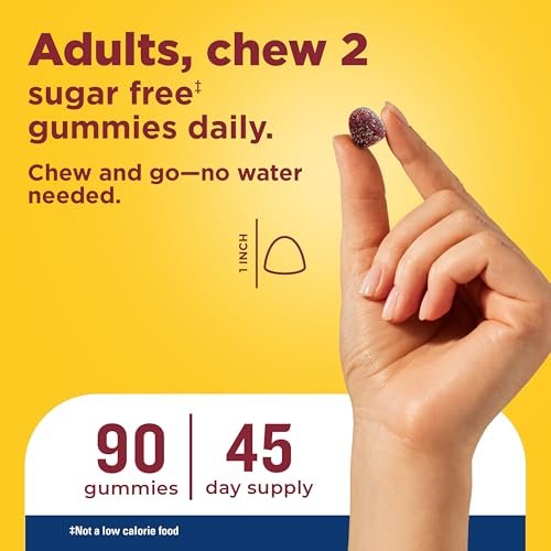 Nature Made Zero Sugar Multivitamin Männer Gummibärchen – Zuckerfrei, Aspartamfrei, 90 Stück, 45-Tage-Vorrat