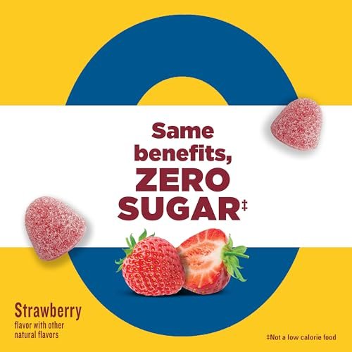 Nature Made Zero Sugar Magnesiumcitrat Gummibärchen 200 mg pro Portion – 40 zuckerfreie Gummis für Muskel- und Knochenunterstützung, aspartamfrei, 20-Tage-Vorrat