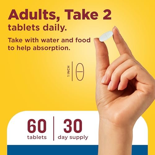 Nature Made Extra Strength Magnesium Citrate Tabletten – Hochdosiertes Magnesium 400 mg pro Portion, für Knochen und Muskeln, 60 Tabletten, 30-Tage-Vorrat
