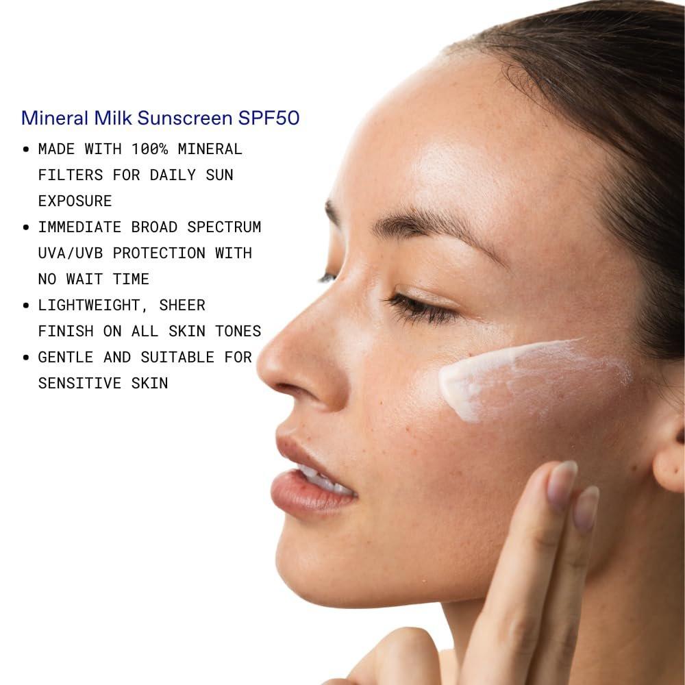 KORRES Griechischer Joghurt Mineral Milk Fluid Sonnenschutz – Leichter Gesichtssonnenschutz für tägliche Feuchtigkeit, mineralischer UV-Schutz, empfindliche Haut, vegan, Reisegröße, 40 ml
