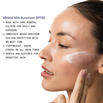 KORRES Griechischer Joghurt Mineral Milk Fluid Sonnenschutz – Leichter Gesichtssonnenschutz für tägliche Feuchtigkeit, mineralischer UV-Schutz, empfindliche Haut, vegan, Reisegröße, 40 ml