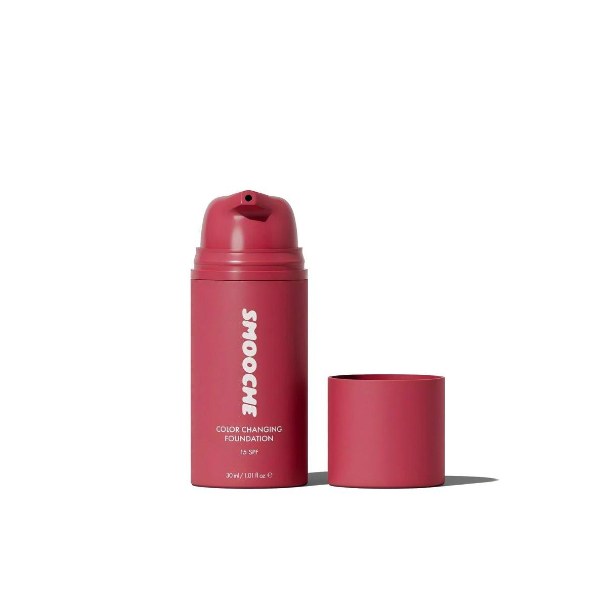 Smooche Color Changing Foundation – Hautton-anpassende flüssige Foundation mit Selbstanpassung, natürliches Finish, SPF 15, für alle Hauttypen, 30 ml