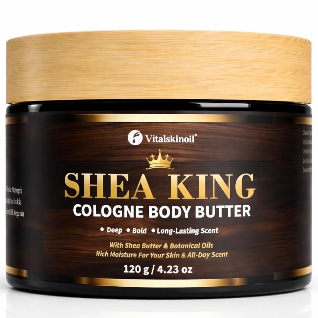 Herren Body Butter mit Sheabutter und Kokosöl – Cologne Duft, 124 ml Feuchtigkeitscreme