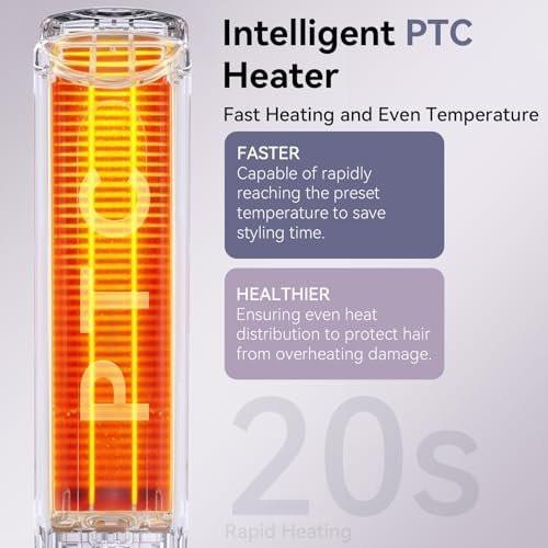 Namfar 2-in-1 Haarglätter und Lockenstab | 11 Temperatureinstellungen (265°F-450°F) | 20s Schnellaufheizung | Doppelspannung | Auto-Abschaltung | für alle Haartypen mit Hitzeschutzhandschuh und Clips