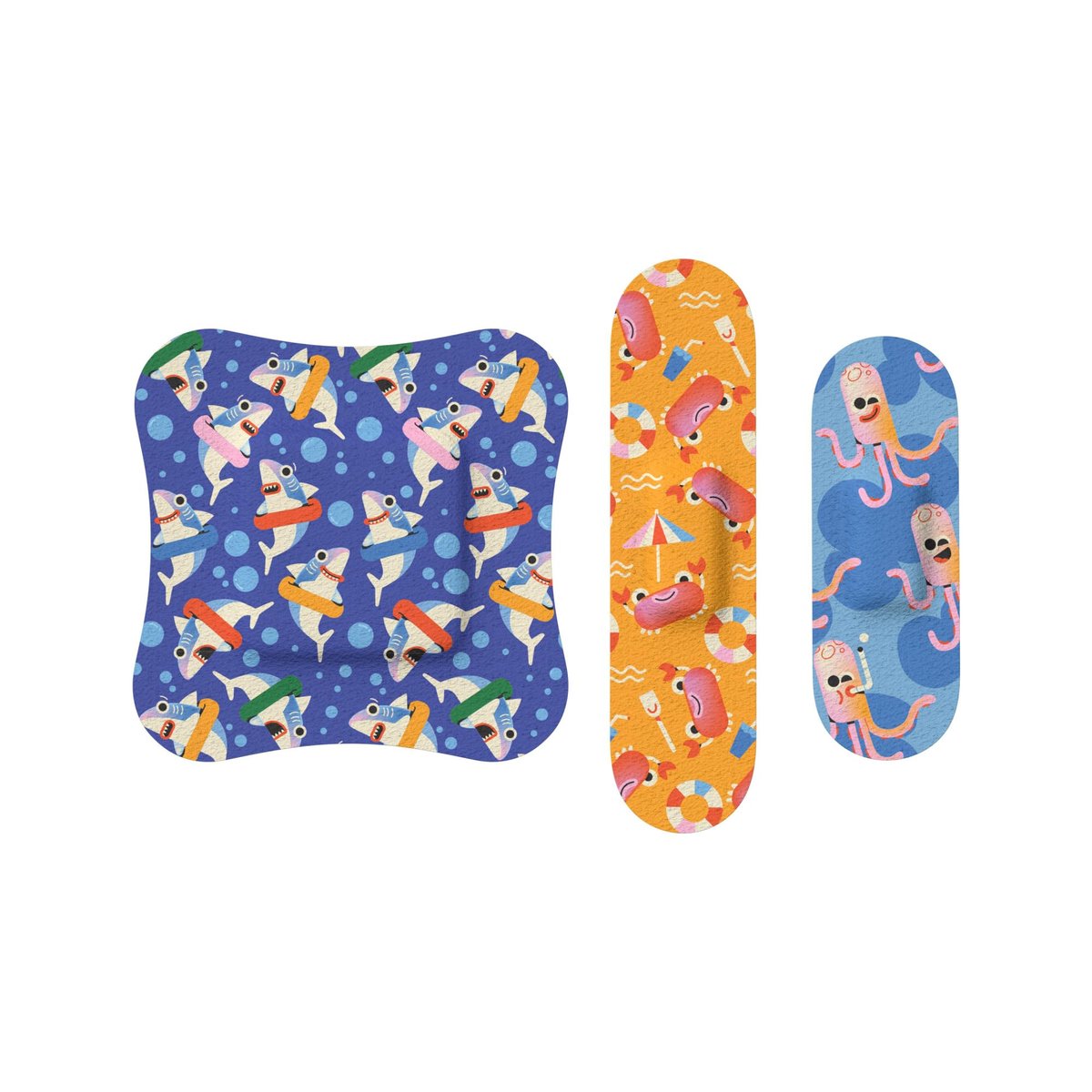Welly Bandage Ocean Friends Nachfüllpackung | Splashflex wasserfeste Pflaster für kleine Schnitte und Schrammen | 120 Stück