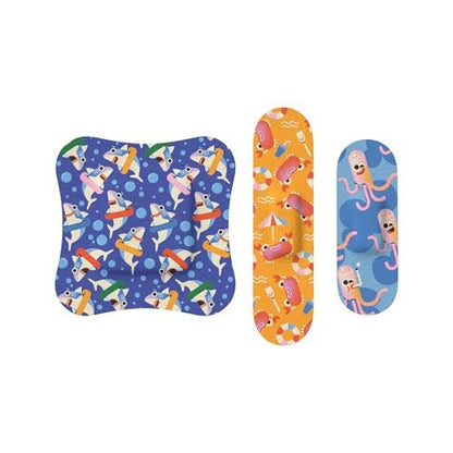 Welly Bandage Ocean Friends Nachfüllpackung | Splashflex wasserfeste Pflaster für kleine Schnitte und Schrammen | 120 Stück