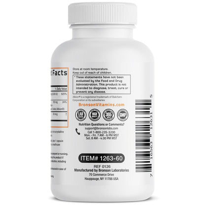 Bronson Vitamin K2 + D3 + Magnesium Glycinat – 3-in-1 Formel – 60 Kapseln