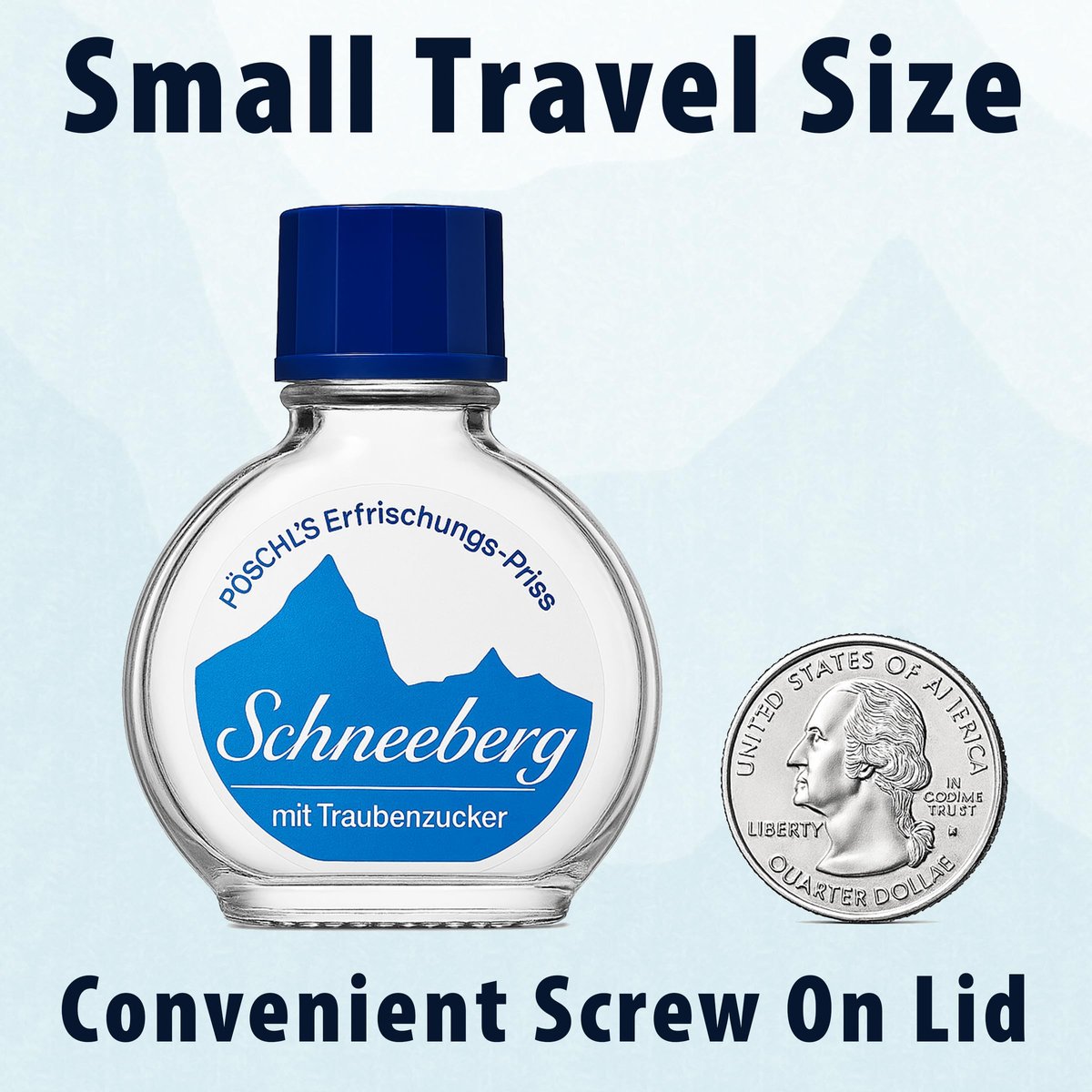 Schneeberg by Pöschl - Menthol Kräuter-Schnupftabak, Oktoberfest Zucker-Minz-Pulver, Erfrischender Pfefferminz-Kick, Nikotin- und zusatzstofffrei, 10g (1)