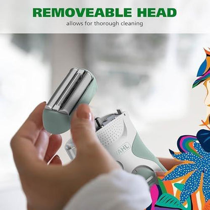 Be Radiant by Wahl – Glatter Rasierer für Damen, Elektrorasierer mit Doppelfolienkopf und Langhaarschneider, kabellos, batteriebetrieben für glatte Beine & Achseln – Modell 3028462