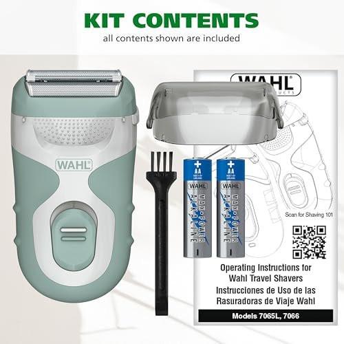 Be Radiant by Wahl – Glatter Rasierer für Damen, Elektrorasierer mit Doppelfolienkopf und Langhaarschneider, kabellos, batteriebetrieben für glatte Beine & Achseln – Modell 3028462