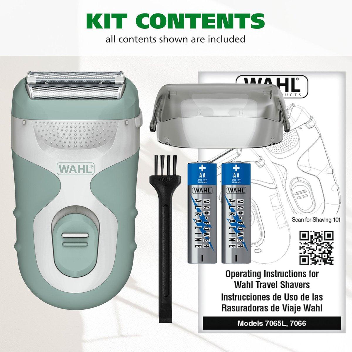 Be Radiant by Wahl – Glatter Rasierer für Damen, Elektrorasierer mit Doppelfolienkopf und Langhaarschneider, kabellos, batteriebetrieben für glatte Beine & Achseln – Modell 3028462