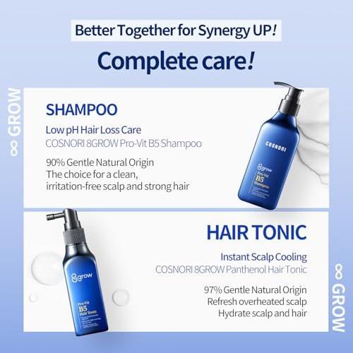 COSNORI 8GROW Pro-Vit B5 Haar-Tonic - Kopfhautspray gegen Haarausfall & dünner werdendes Haar, Leave-In Tonic, stärkende & verdickende Pflege mit Peptiden & pflanzlichen Inhaltsstoffen, Menthol (100 ml)