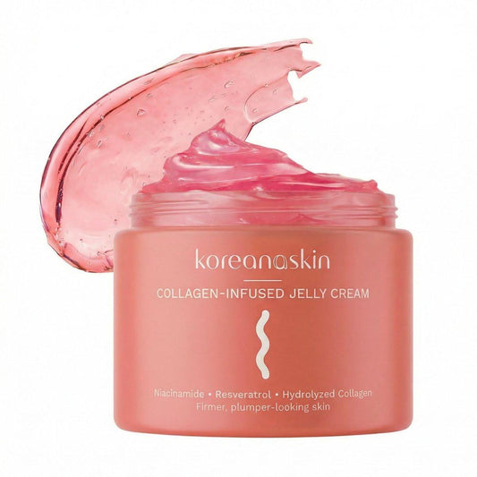 Koreana Skin Collagen Jelly Cream – Niacinamid & Resveratrol Formel – Koreanische Feuchtigkeitscreme für Glas-Haut – Hydrolysierte Peptid-Nachtcreme für Festigkeit & Gesichtsstraffung – 3,9 oz
