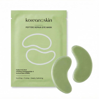 Koreana Skin Peptide Repair Eye Mask mit PDRN & Hyaluronsäure – Koreanische Augenpads gegen Schwellungen & Augenringe – Straffende & tiefenwirksame Feuchtigkeitspads für Falten – 5 Paar – K-Beauty