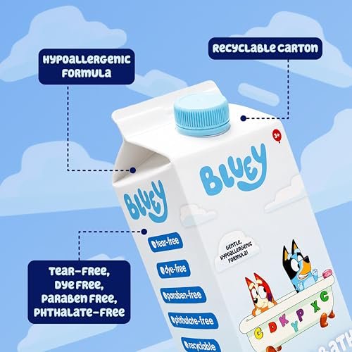 Bluey Schaumbad für Kleinkinder und Kinder ab 3 Jahren, frischer Beerenduft, Tränenfrei | Farbstoff-, Paraben-, Phthalatfrei | Hypoallergen | 710 ml