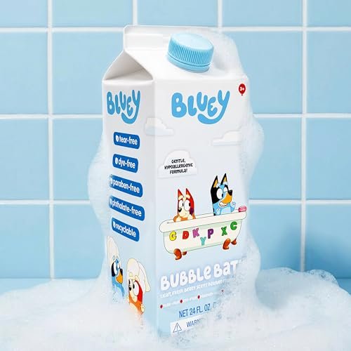 Bluey Schaumbad für Kleinkinder und Kinder ab 3 Jahren, frischer Beerenduft, Tränenfrei | Farbstoff-, Paraben-, Phthalatfrei | Hypoallergen | 710 ml