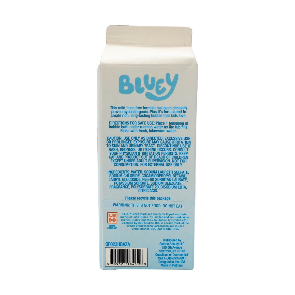 Bluey Schaumbad für Kleinkinder und Kinder ab 3 Jahren, frischer Beerenduft, Tränenfrei | Farbstoff-, Paraben-, Phthalatfrei | Hypoallergen | 710 ml