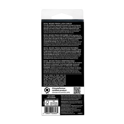 Tweezerman Devil Wears Prada 2 Wimpernzange mit Ersatzpads – Make-up-Wimpernwerkzeug für alle Augenformen