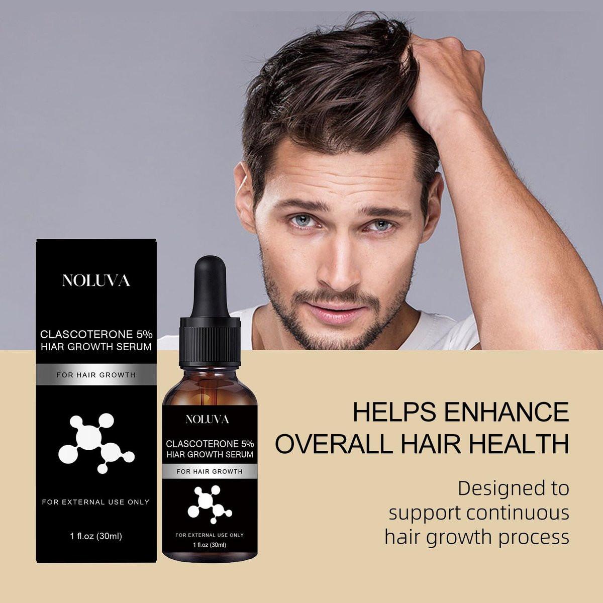 NOLUVA Haarserum mit Clascoteron 5%, Vitamin D, Minoxidil und Biotin – 30 ml (1er Pack)