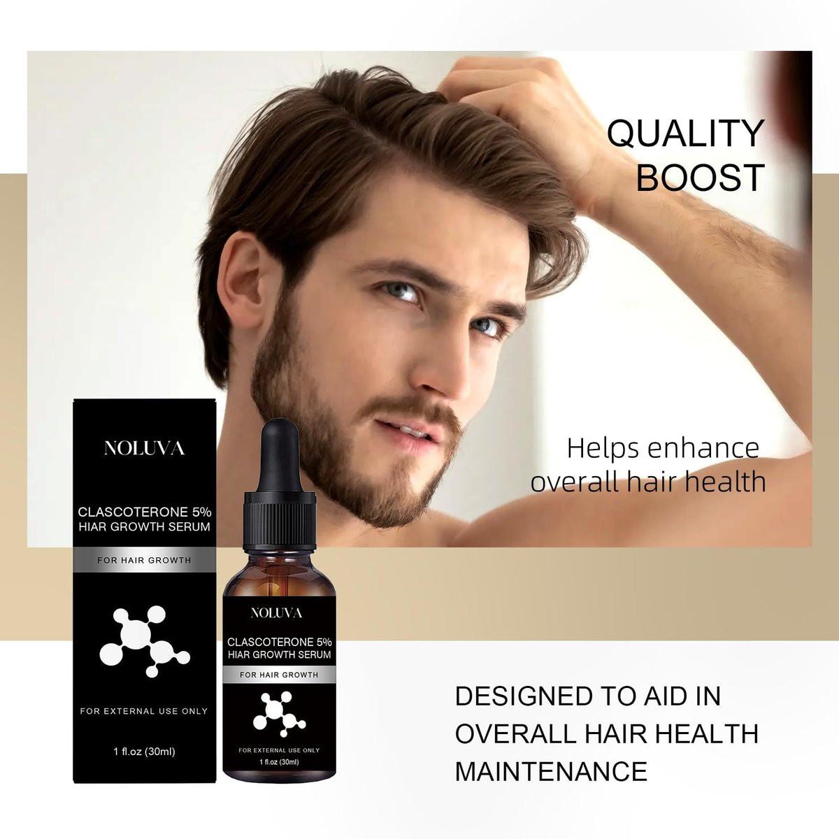 NOLUVA Haarserum mit Clascoteron 5%, Vitamin D, Minoxidil und Biotin – 30 ml (1er Pack)