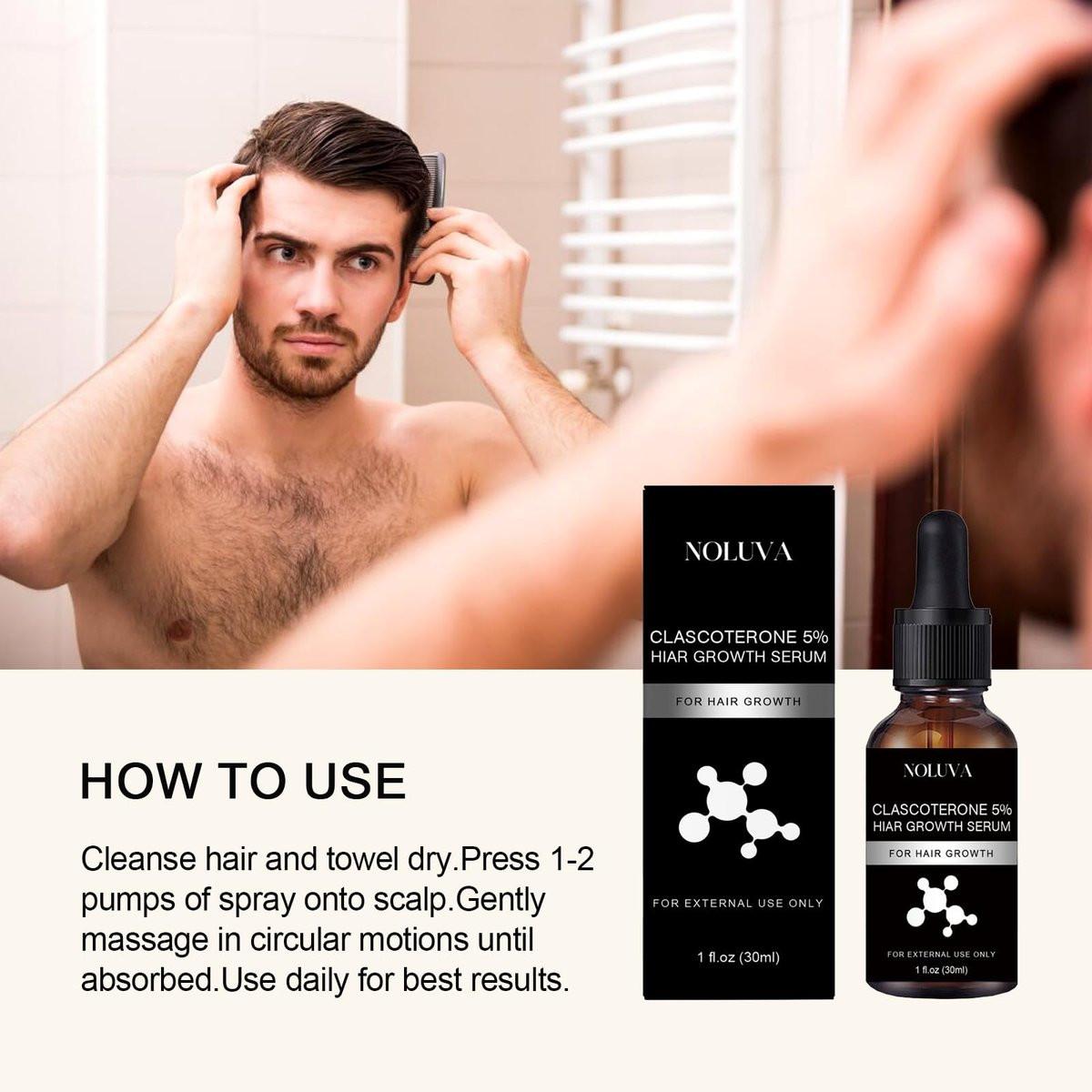 NOLUVA Haarserum mit Clascoteron 5%, Vitamin D, Minoxidil und Biotin – 30 ml (1er Pack)