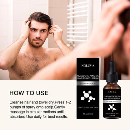 NOLUVA Haarserum mit Clascoteron 5%, Vitamin D, Minoxidil und Biotin – 30 ml (1er Pack)