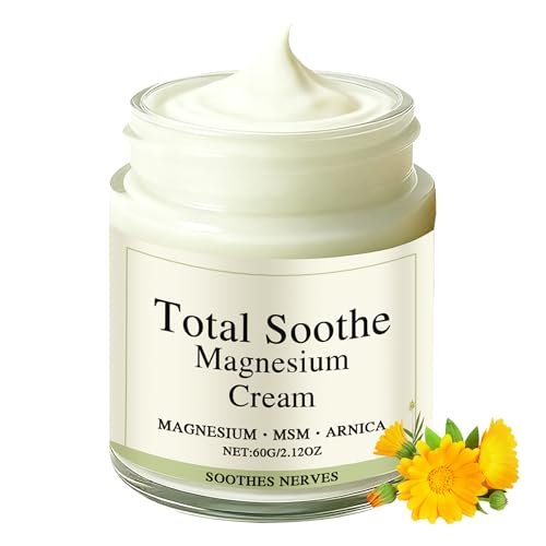 Total Relief Magnesium Creme mit Arnika, MSM & Mineral Delivery Formula – Schnell einziehend, nicht fettend, für tägliche Gelenk- und Muskelentspannung (1 Stück, 60 ml)
