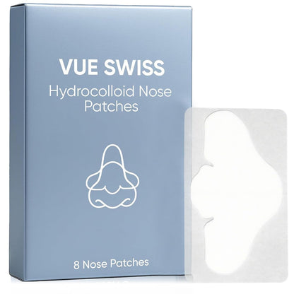 Vue Swiss Nasenpflaster – Hydrokolloid Nasenpflaster gegen Mitesser & Pickel für glattere, reinere Haut (8er-Pack)