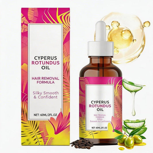 Cyperus Rotundus Öl – 60 ml Natürliches Cyperusöl zur Haarentfernung, Feuchtigkeitspflege & Beruhigung für reduziertes Körperhaarwachstum, ideal für alle Hauttypen
