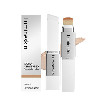 Lumineskin Cover Cream Stick – Farbwechselnder Foundation Stick mit integriertem Pinsel, hydratisierende Concealer-Basis, für den täglichen Gebrauch (Natürlich)