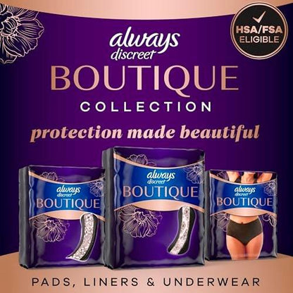 Always Discreet Boutique Inkontinenz-Pantyliner für Frauen – sehr leichte Saugstärke, lange Länge, bis zu 100 % Blasenschutz, 32 Stück