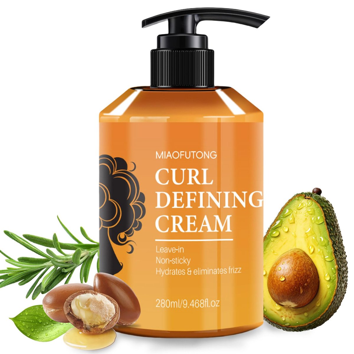 Marokkanische Locken-Creme, Curl Cream für welliges Haar und lockiges Haar, Arganöl-Haarmaske glättet, pflegt und entwirrt - Lockenprodukte reduziert Frizz