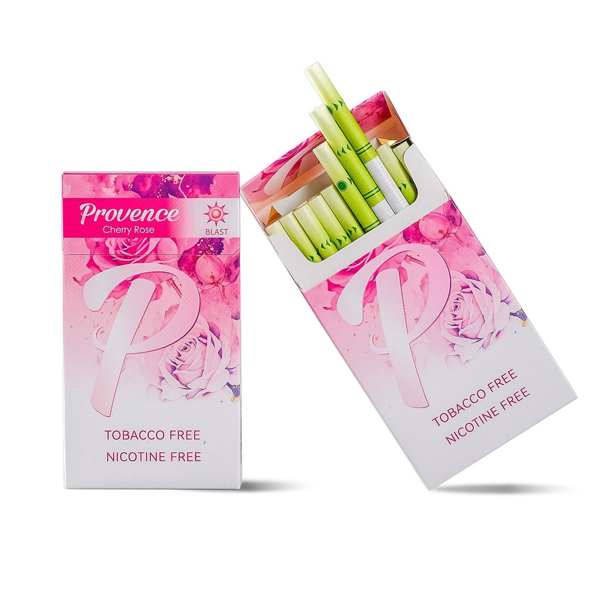 Provence Slim Herbal Zigaretten - Cherry Rose | 2 Packungen (40 Sticks)