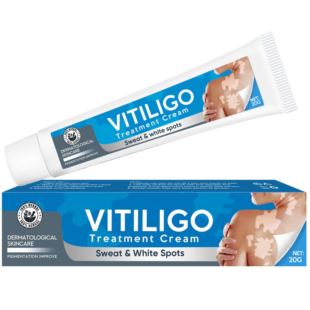 EXVITAMIN Vitiligo Creme – Natürliche Behandlung für Vitiligo, Pigmentstörungen & Leukoplakie, Hautton Wiederherstellung für Männer & Frauen