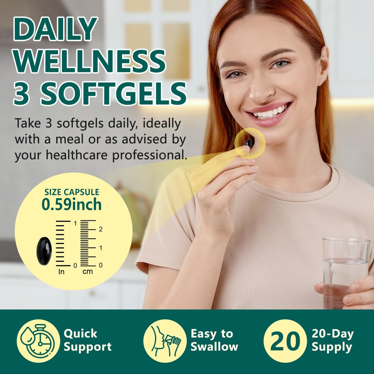 LTQXGT Lymphunterstützung Supplement 60 Softgels – Fortschrittliche botanische Komplex mit Echinacea, Löwenzahn & Holunderbeere – Antioxidantienreiche tägliche Unterstützung
