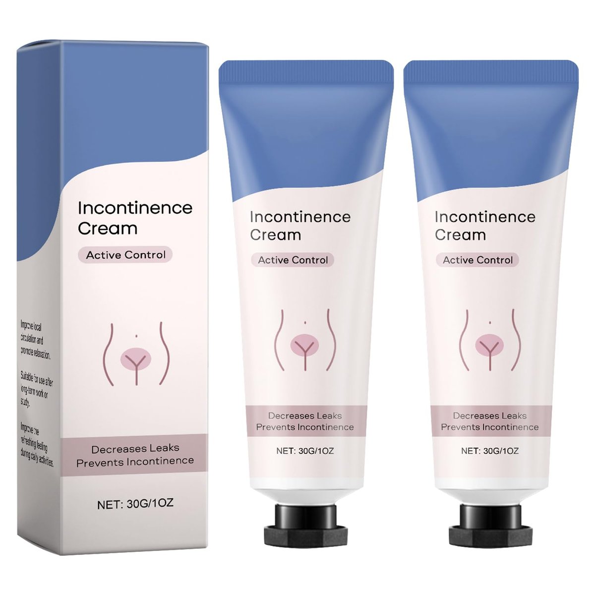 Egmsic 2er-Pack Inkontinenz-Creme für Frauen – Feuchtigkeitsspendende Körpercreme zur Inkontinenzkontrolle, leichte und nicht fettende Formel