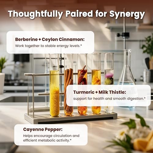 VEV Berberin Kapseln mit Ceylon Zimt – Tägliche Wellness-Unterstützung, Vegan & Non-GMO – 2 Flaschen (240 Kapseln gesamt)