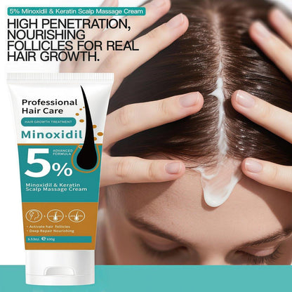 5% Minoxidil Haarwachstum Kopfhautmassage Creme, Anti Haarausfall Behandlung Minoxidil für Männer & Frauen, Schnelles Nachwachsen & Stärkung der Haarwurzeln, Aktiviert Follikel (2er Pack)