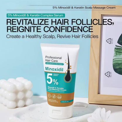 5% Minoxidil Haarwachstum Kopfhautmassage Creme, Anti Haarausfall Behandlung Minoxidil für Männer & Frauen, Schnelles Nachwachsen & Stärkung der Haarwurzeln, Aktiviert Follikel (2er Pack)
