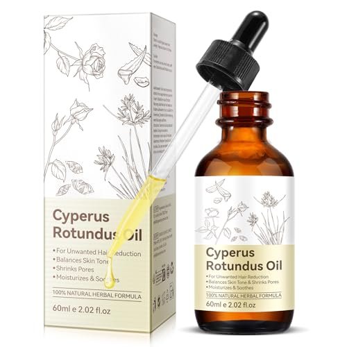 Cyperus Rotundus Öl zur Haarentfernung – 100% rein & natürlich, reduziert Körperbehaarung, spendet Feuchtigkeit & beruhigt die Haut, für alle Hauttypen