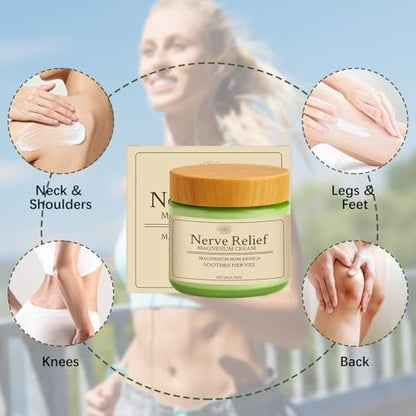 LHBMET 2er-Pack Natürliche Magnesiumcreme mit MSM & Arnika, milde Inhaltsstoffe für beruhigende Linderung & Entspannung, Körperpflegecreme
