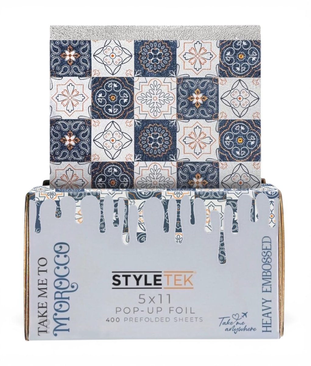 STYLETEK 5x11 Pop Up Foil, MAROKKO EDITION, 400 Blatt pro Box, Schweres Geprägtes Salonfolie