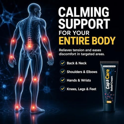 Original Capacare Neuropathy Relief Creme – Neurosoothe Formel mit Capsaicin, Arnika, Menthol, MSM und Glucosamin für Füße, Hände, Beine, Muskeln, Gelenke und Taille